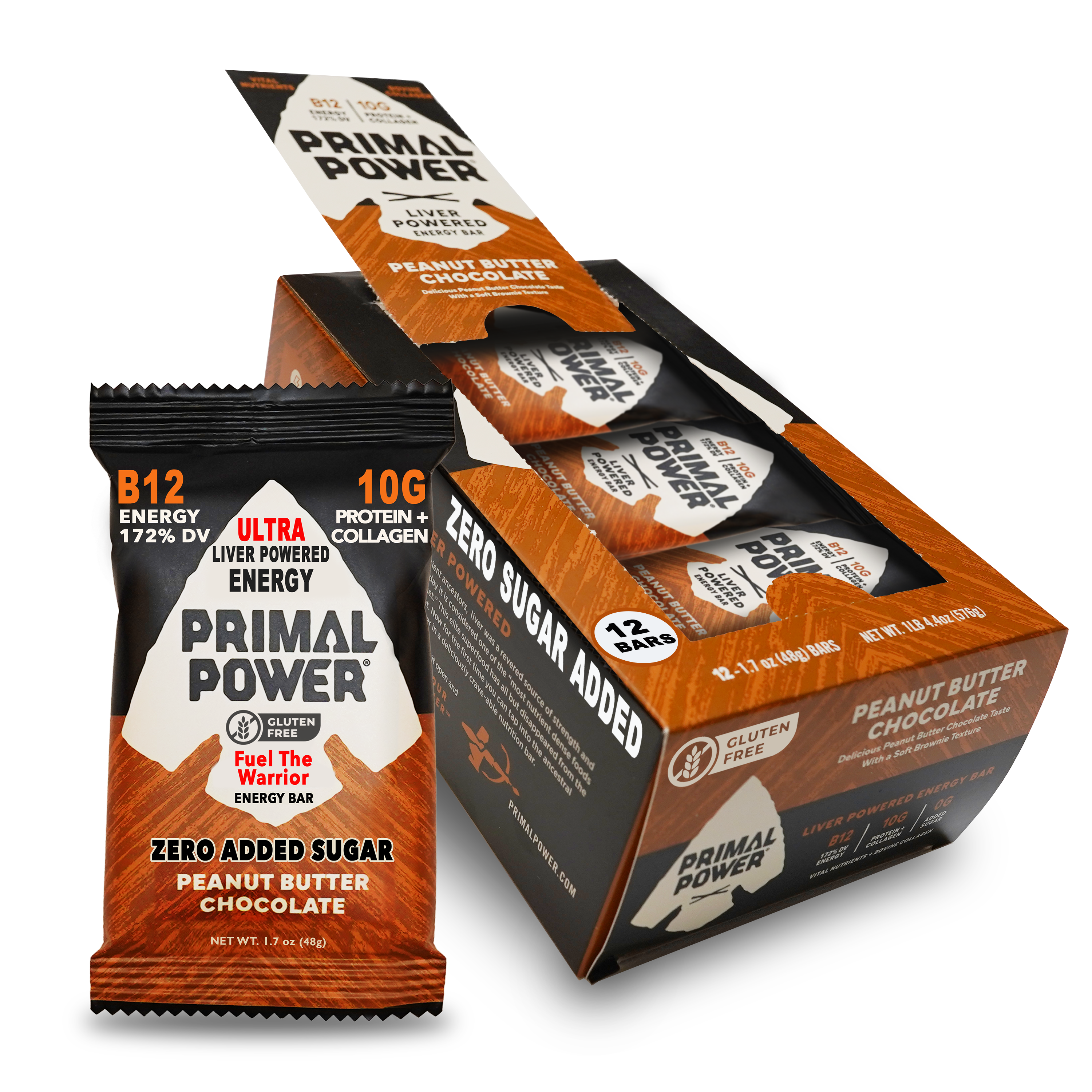 Primal Bar - NEW Peanut Butter Chocolate 1.7oz - 12pk