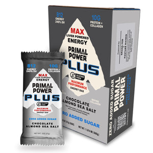 Subscription Special - Primal PLUS Bar - Chocolate Almond Sea Salt - 12pk