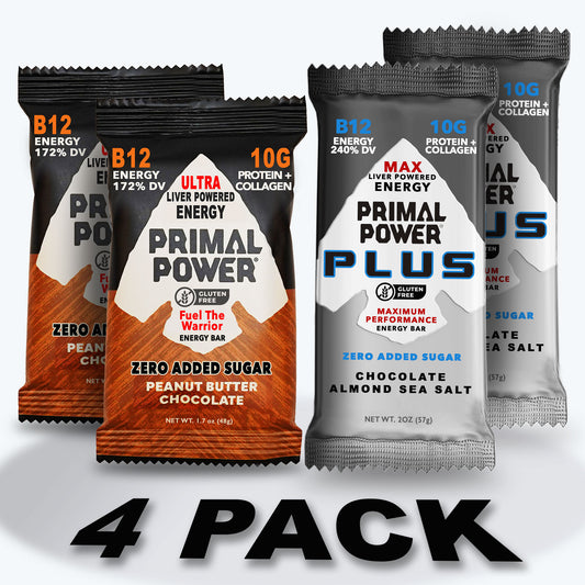 4-Bar Sampler with 2 Peanut Butter Chocolate + 2 Chocolate Almond Sea Salt PLUS