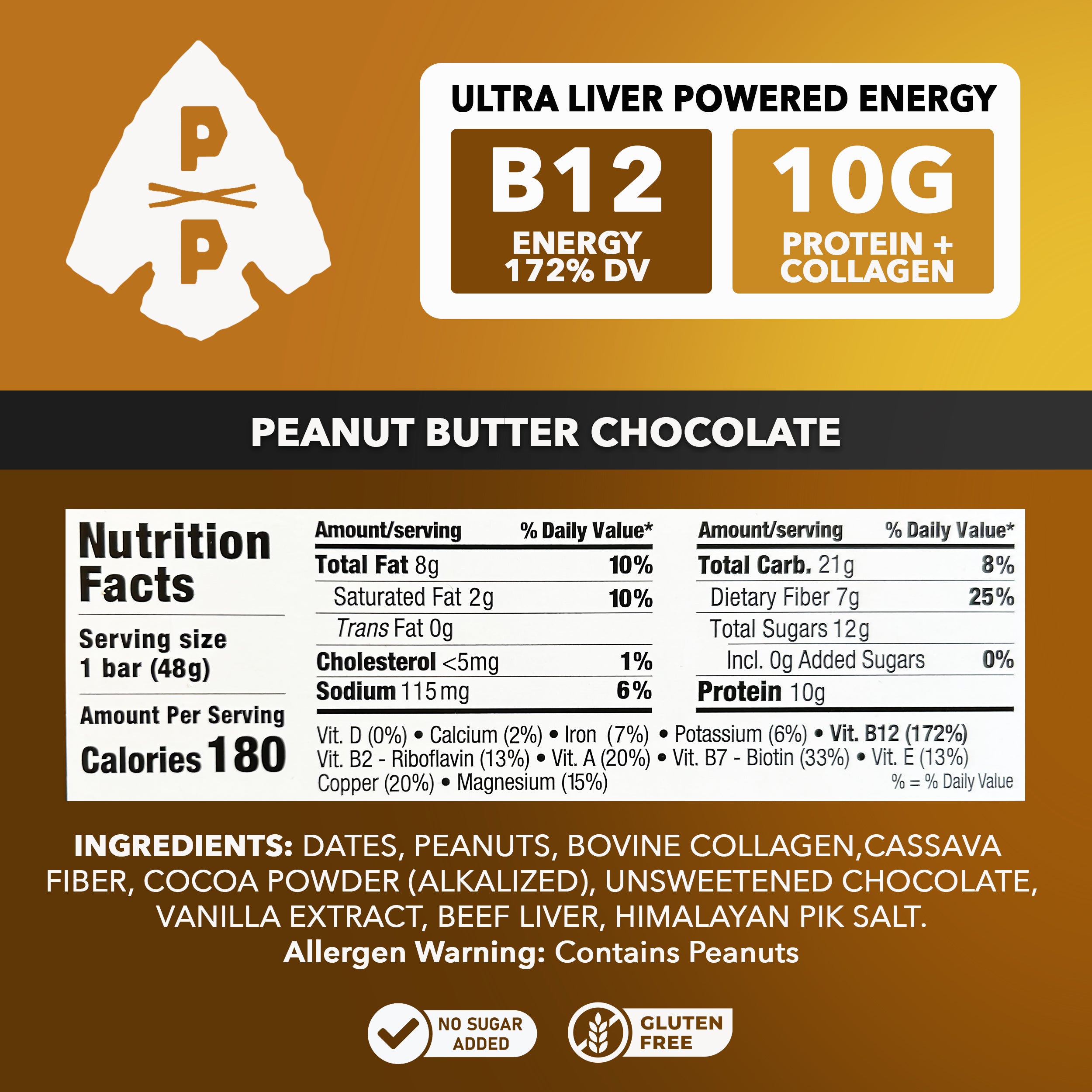 Primal Bar - NEW Peanut Butter Chocolate 1.7oz - 12pk